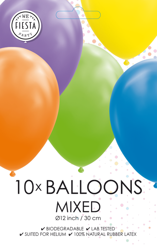 Afbeelding van Ballonnen mix kleur 10 stk.