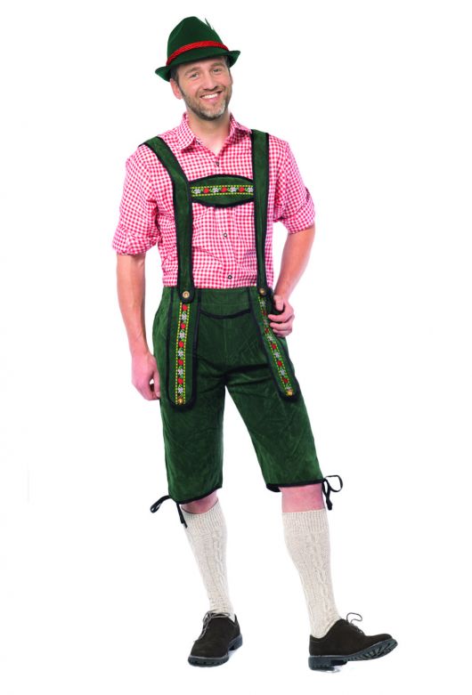 Afbeelding van Lederhose Johann groen "l"