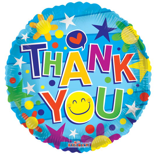 Afbeelding van Folie "thank you smiley" 46cm met helium