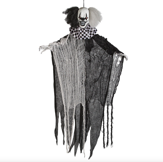 Afbeelding van Animatronic shaking clown blkwht
