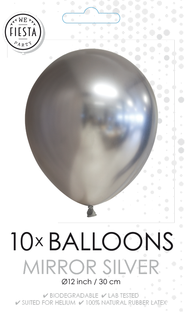 Afbeelding van Chrome ballonnen zilver 10 st