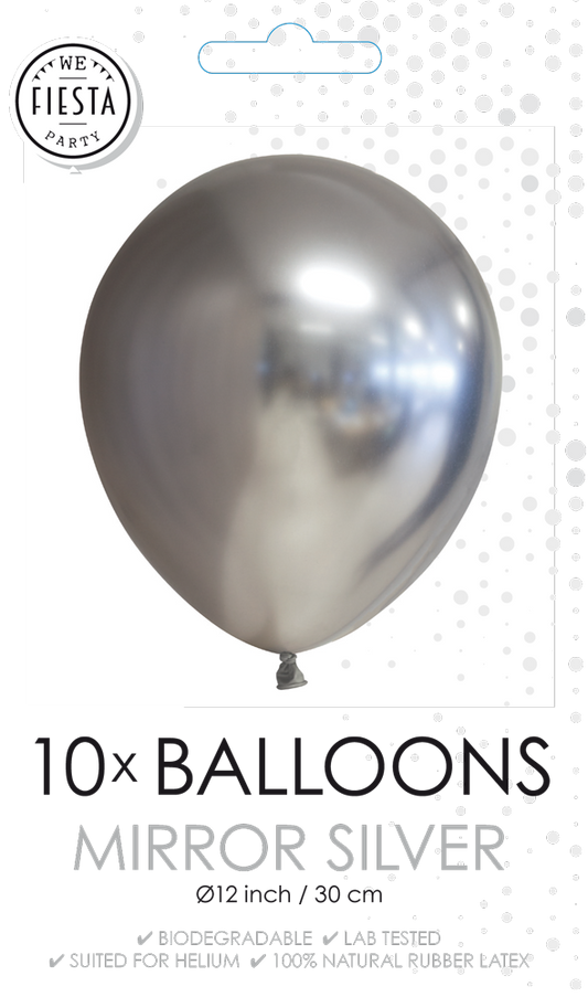 Afbeelding van Chrome ballonnen zilver 10 st
