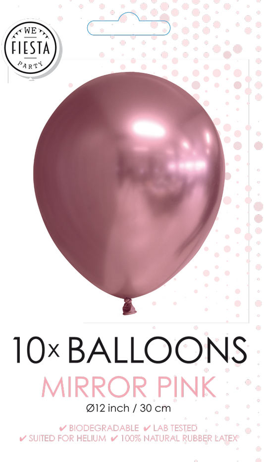 Afbeelding van Chrome ballonnen pink 10 stk.