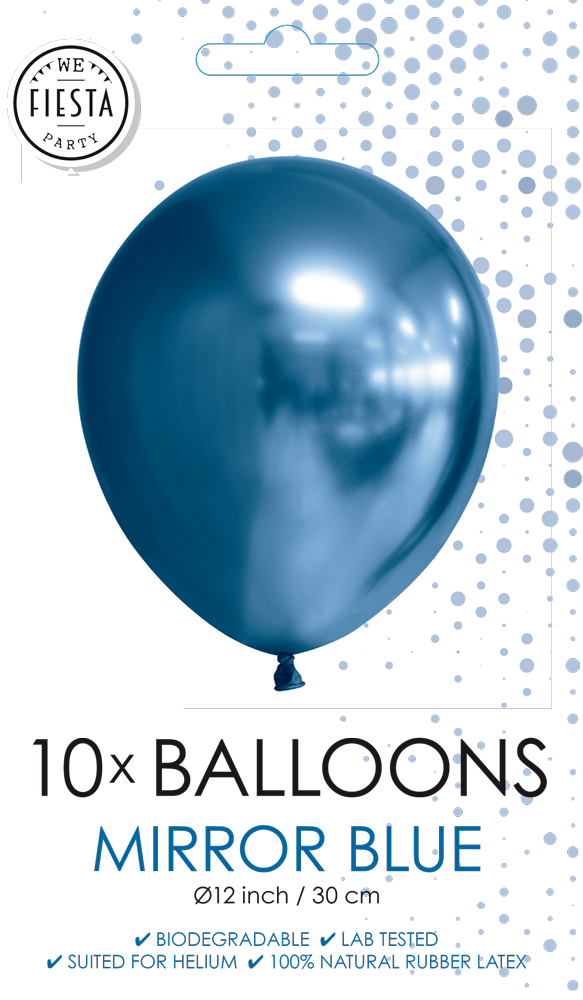 Afbeelding van Ballonnen chrome blauw 10 st