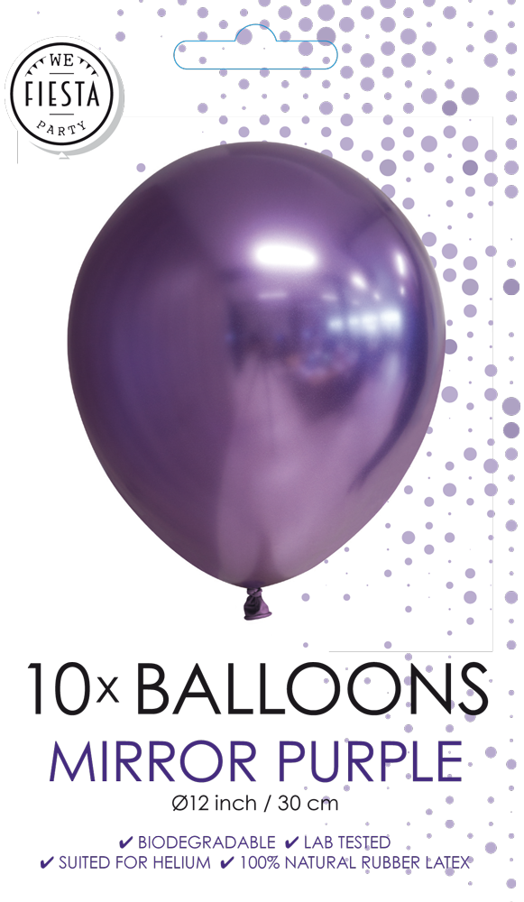 Afbeelding van Chrome ballonnen paars 10 stk.