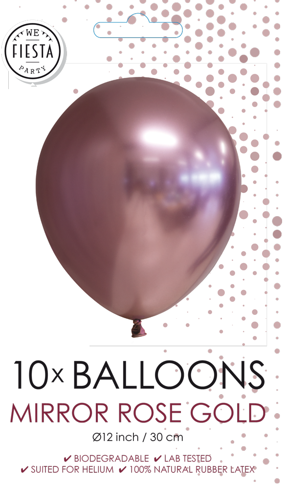 Afbeelding van Chrome ballonnen rose gold 10 stk.