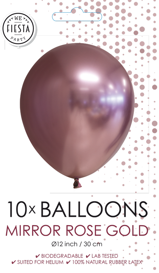 Afbeelding van Chrome ballonnen rose gold 10 stk.