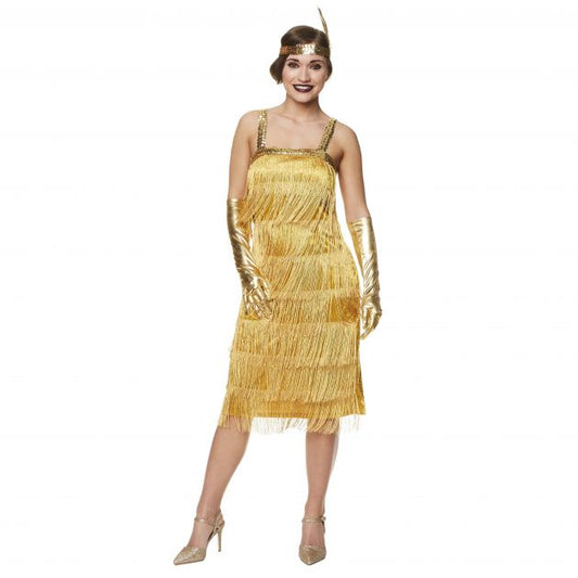 Afbeelding van Flapper Dress goud S