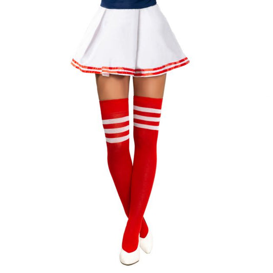 Afbeelding van Cheerleader Knee socsk redwht