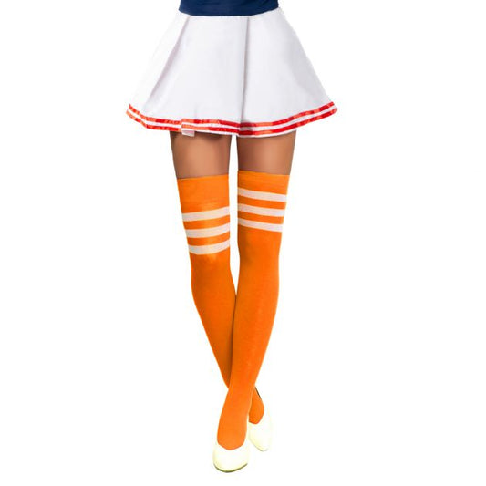 Afbeelding van Cheerleader Knee socks orawht