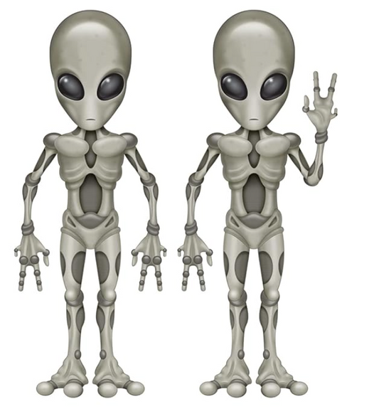 Afbeelding van Alien decoratie 8 stuks