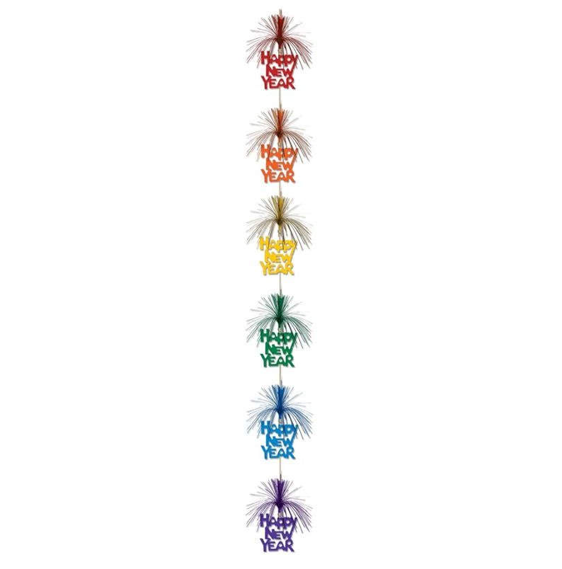 Afbeelding van Firework Stringer Multicolor Happy New Year