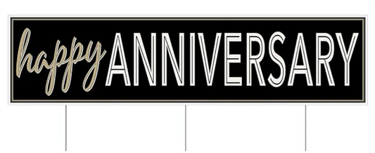Afbeelding van Happy Anniversary jumbo yard sign