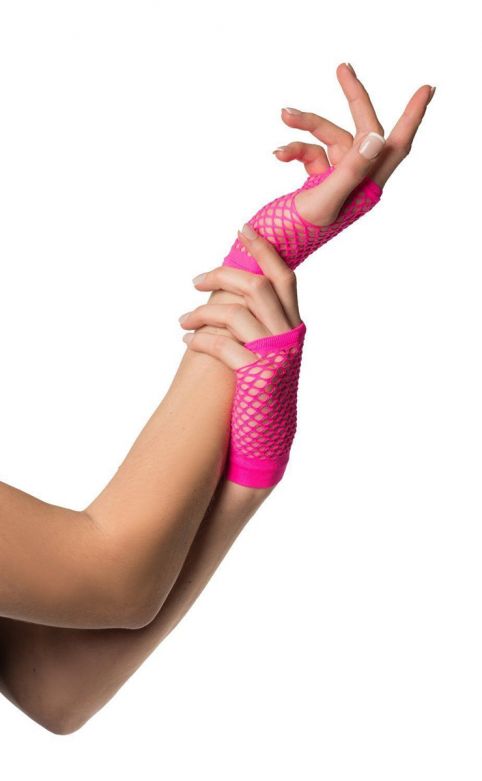 Afbeelding van Net handschoen roze