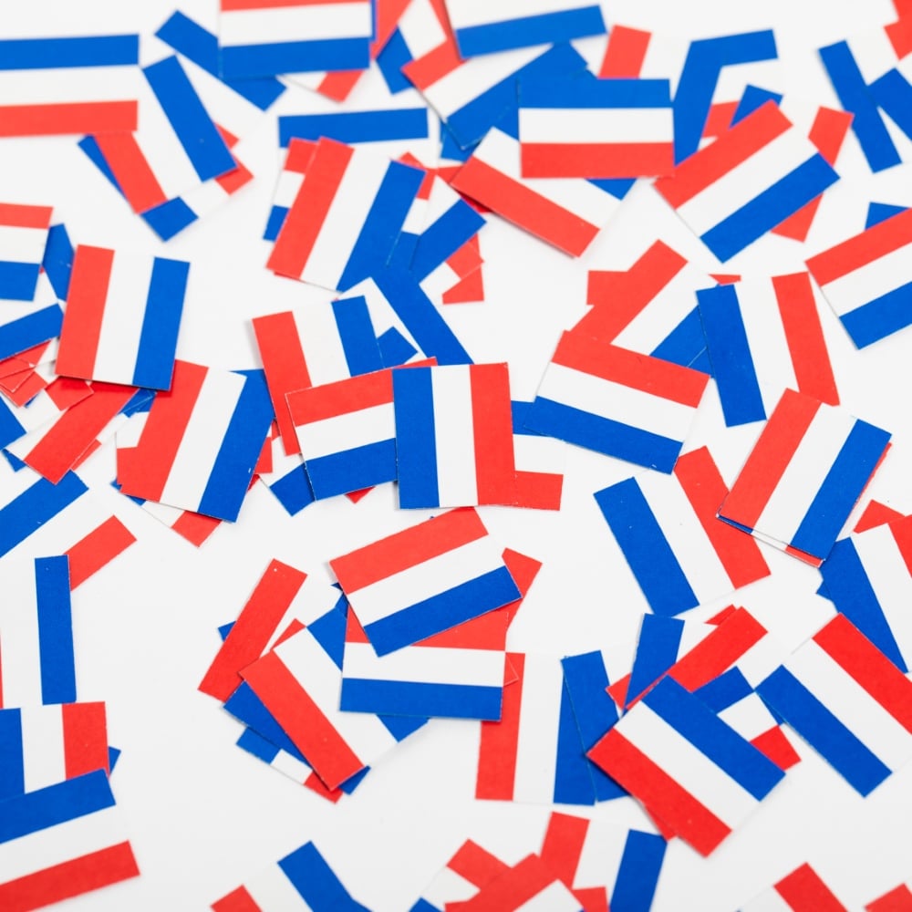 Afbeelding van Tafel confetti NL vlag