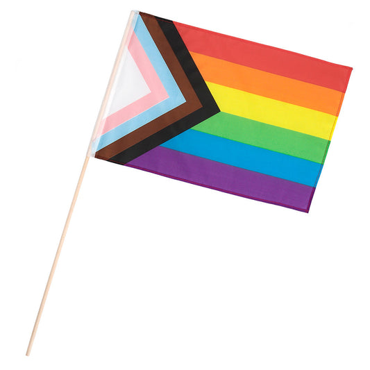 Afbeelding van Polyester zwaaivlag Progress (30 x 45 cm 76 cm stok)