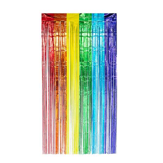 Afbeelding van Foliegordijn metallic regenboog (200 x 100 cm)