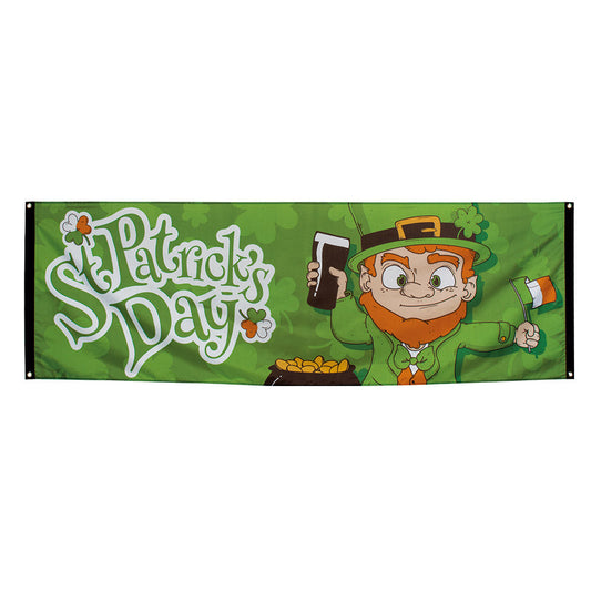 Afbeelding van Polyester banner St Patrick's Day (74 x 220 cm)