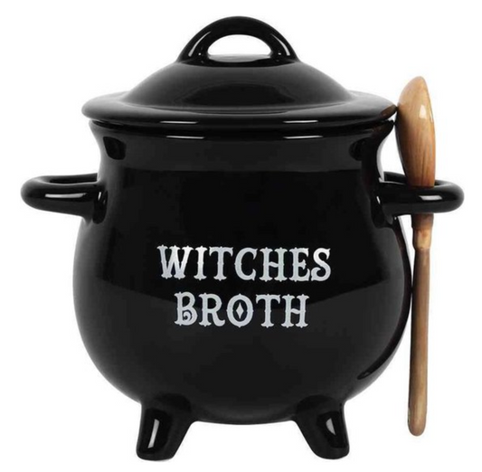 Afbeelding van Cauldron soup bowl with spoon