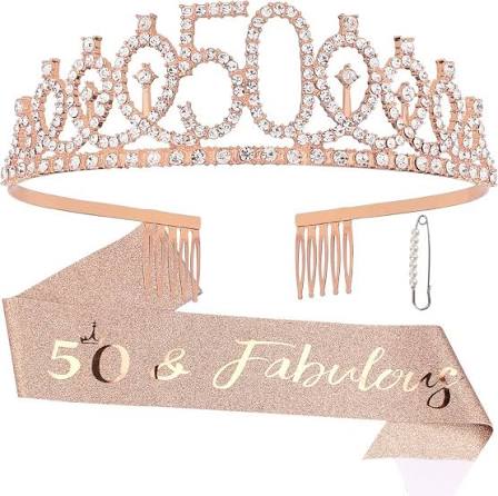 Afbeelding van 50 & Fabulous Kroon & Sjerp
