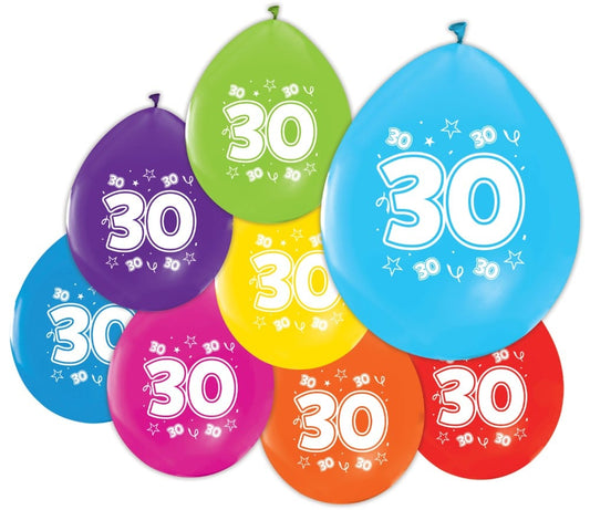 Afbeelding van 8 Ballonnen 30 met helium