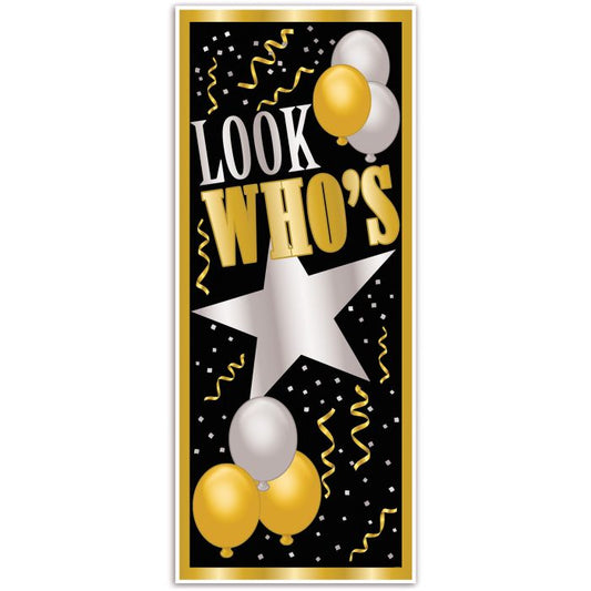 Afbeelding van Door Cover "look who's ..."