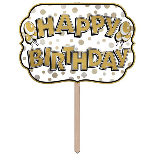 Afbeelding van Happy Birthday foil yard sign