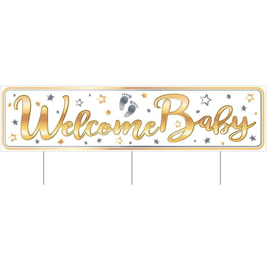 Afbeelding van Welcome Baby jumbo yard sign