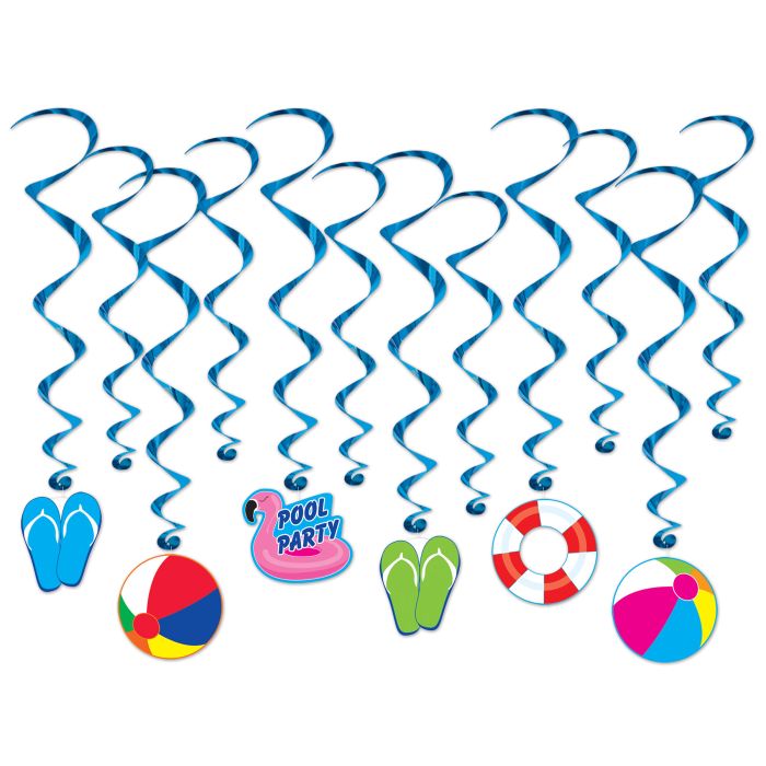 Afbeelding van Pool Party wirls 12.st