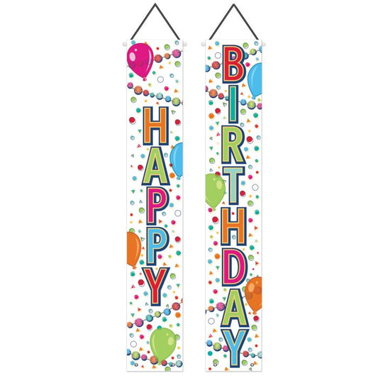 Afbeelding van Door panel set Happy Birthday mix color