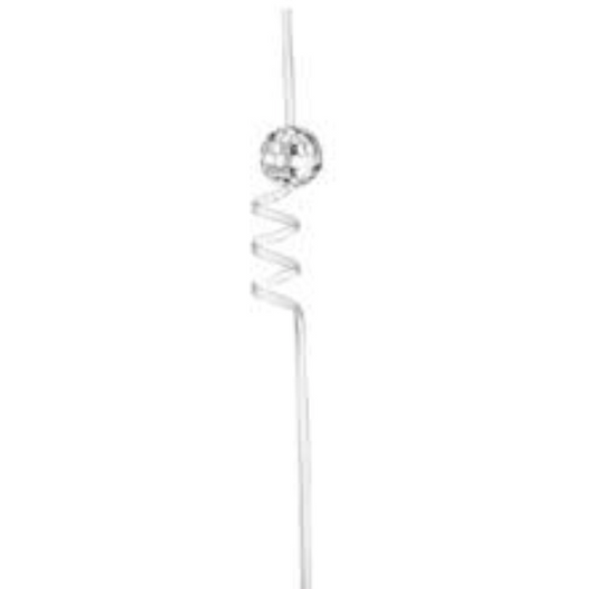 Afbeelding van Rietjes Discobal zilver 2 st.