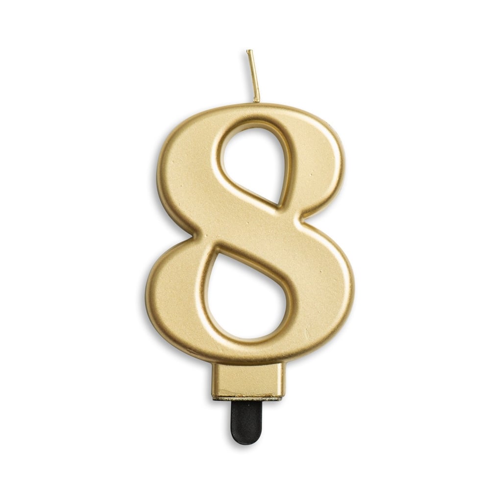 Afbeelding van Cijferkaars 8 goud