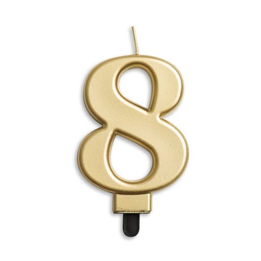 Afbeelding van Cijferkaars 8 goud