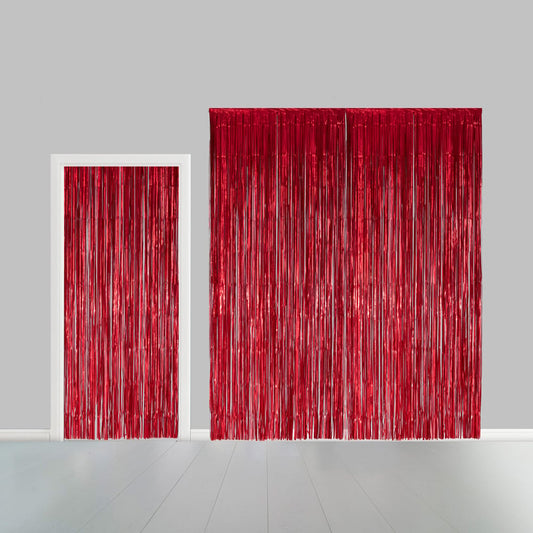 Afbeelding van Deurgordijn rood