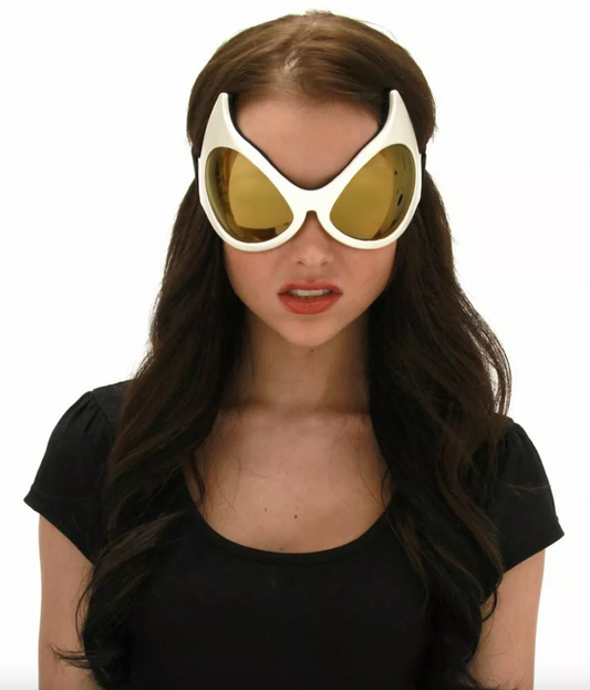 Afbeelding van Cat Eye Goggels White Gold