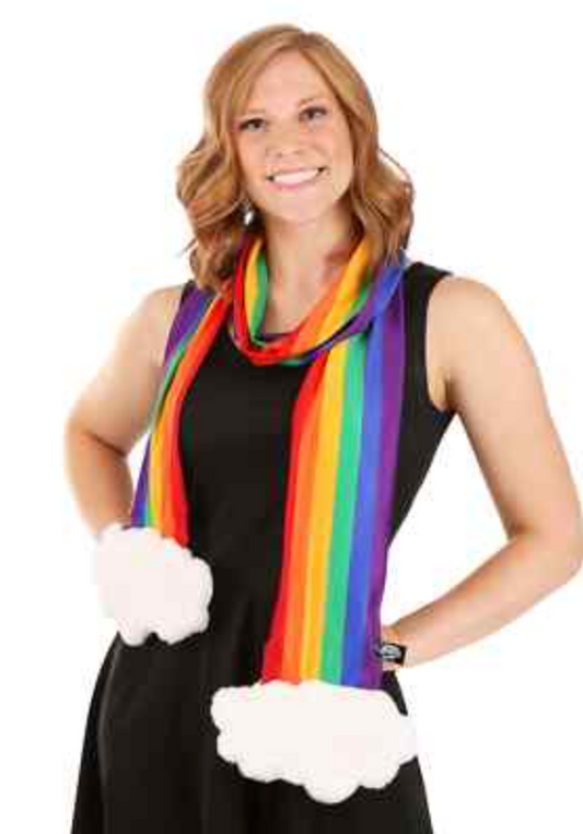 Afbeelding van Regenboog sjaal met geheimen zak