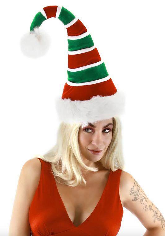 Afbeelding van Kerstmuts Santa hat rigged rgrwht