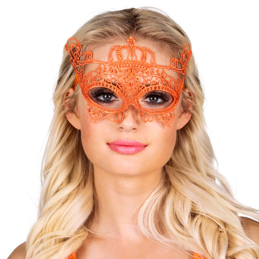 Afbeelding van Kanten oogmasker Oranje