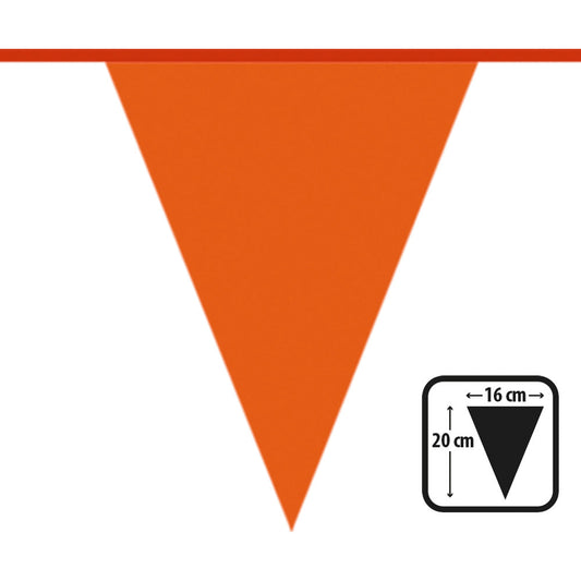 Afbeelding van PE vlaggenlijn oranje (20 x 16 cm)(10 m)