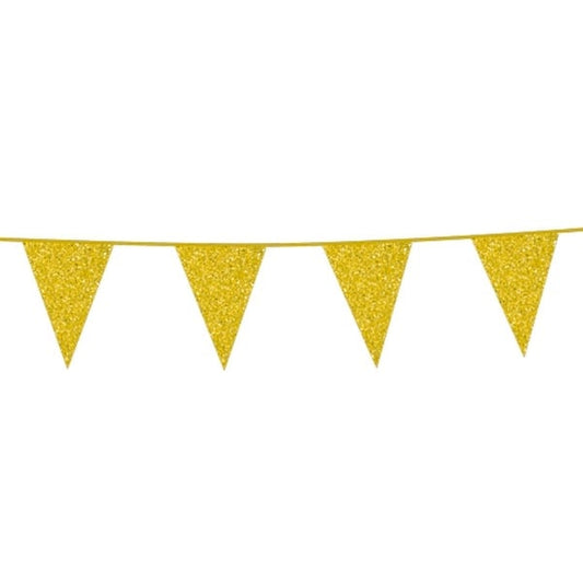 Afbeelding van Glitter vlaglijn goud klein 6 m.