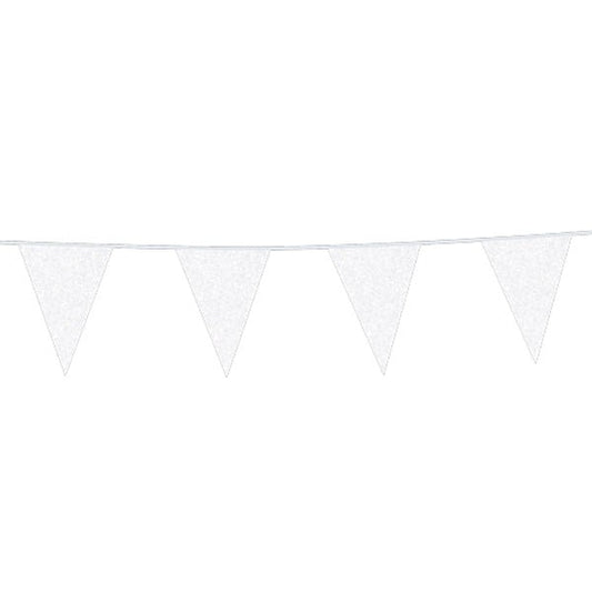 Afbeelding van Glitter Vlaglijn wit 6 Meter