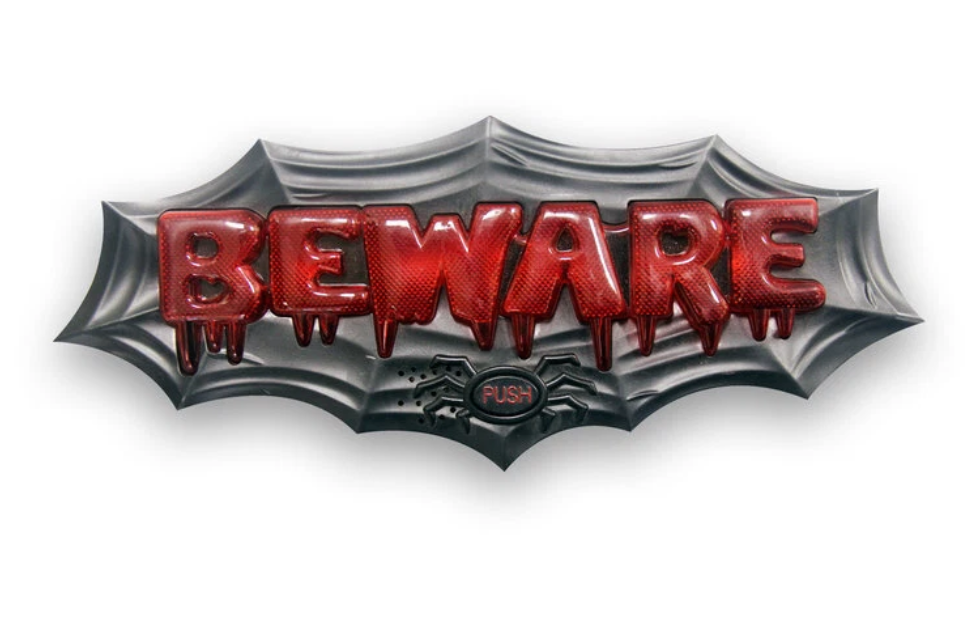 Afbeelding van Beware Doorbell Sign