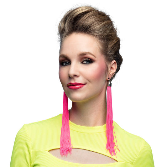 Afbeelding van Pr. Oorbellen Festival neon roze (20 cm)