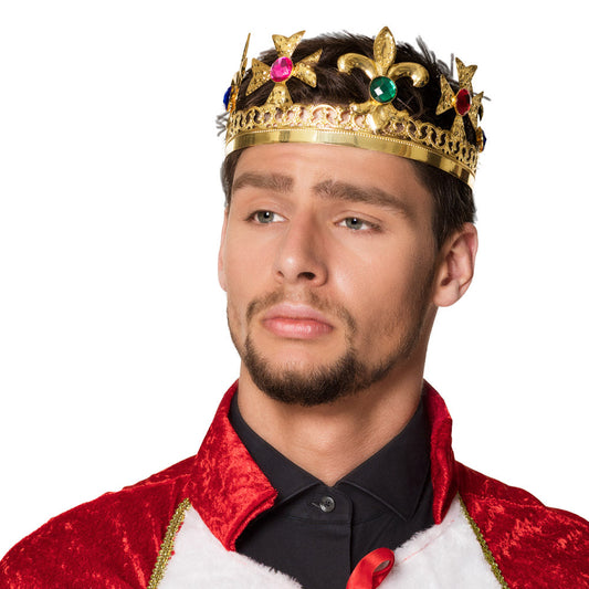 Afbeelding van Metalen kroon Royal king goud