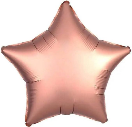 Afbeelding van Folie ster chrome rose gold met helium