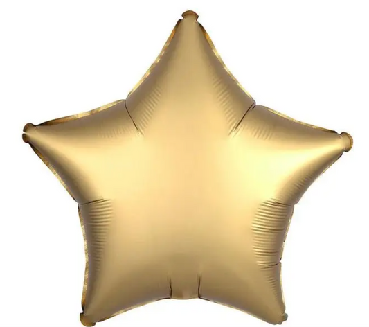 Afbeelding van Folie ster chrome goud met helium