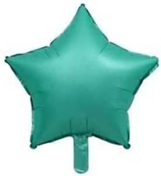 Afbeelding van Folie ster chrome groen met helium