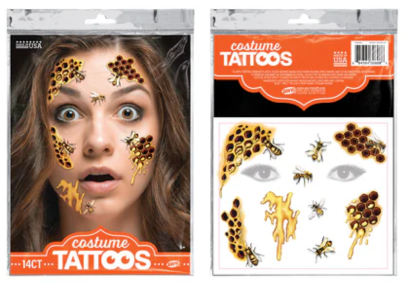 Afbeelding van Tattoo bijen en honing