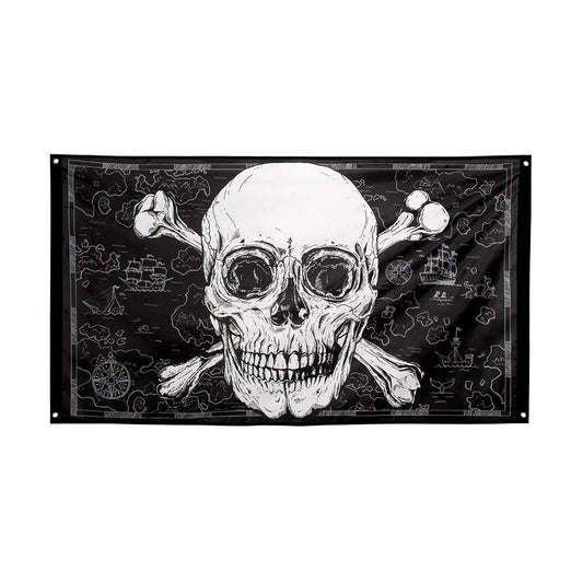 Afbeelding van Polyester vlag Piraten (90 x 150 cm)