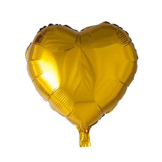 Afbeelding van Folie Hart Goud met helium